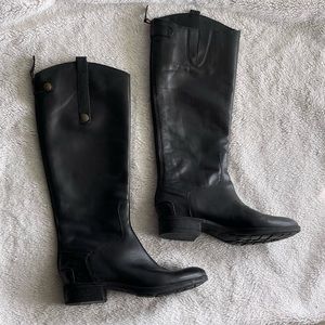 Sam Edelman black leather riding boots